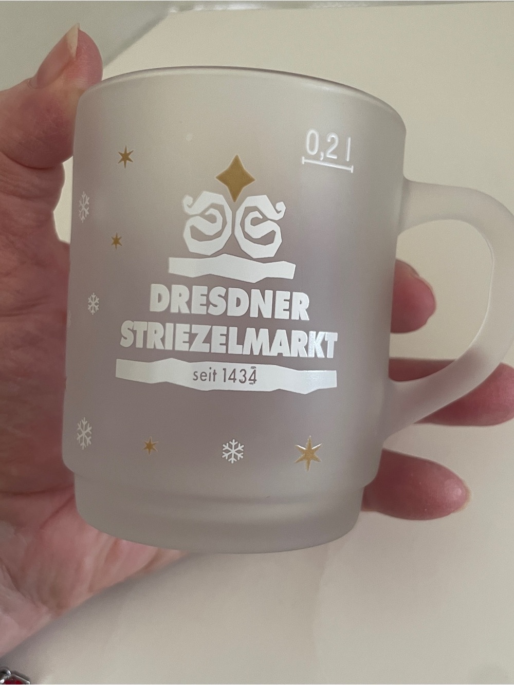 Germany Christmas Market Frosted Glass Mug